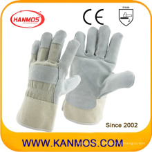 Серые защитные перчатки для промышленной безопасности из натуральной кожи (11003)